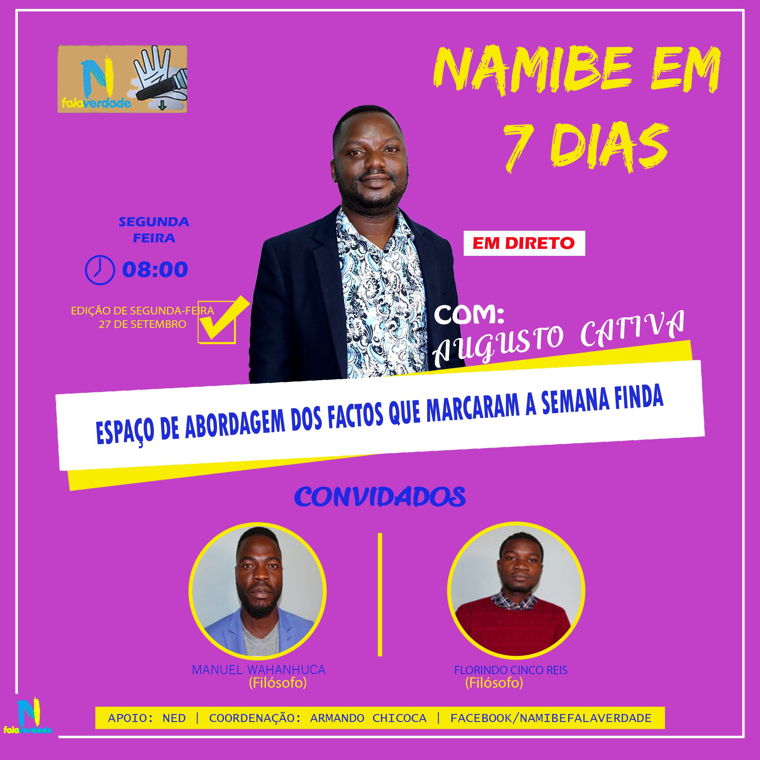 Namibe em 7 dias, Edição de Segunda-feira 27 de Setembro de 2021