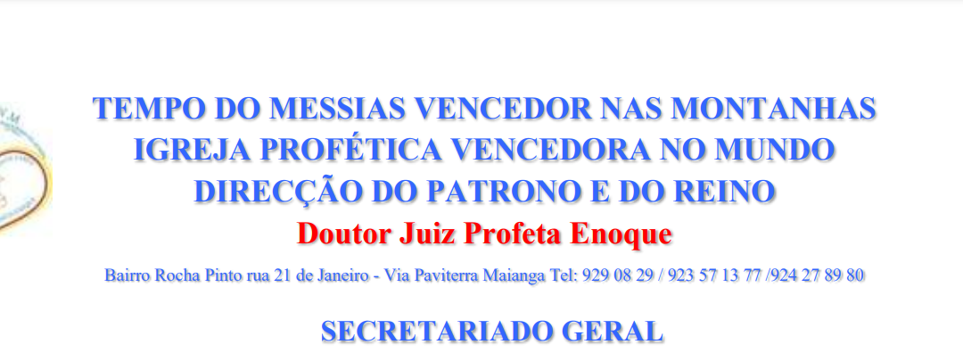 EM SETEMBRO DE 2024 NÃO HAVERÁ JEJUM NACIONAL NA CIDADE JENA